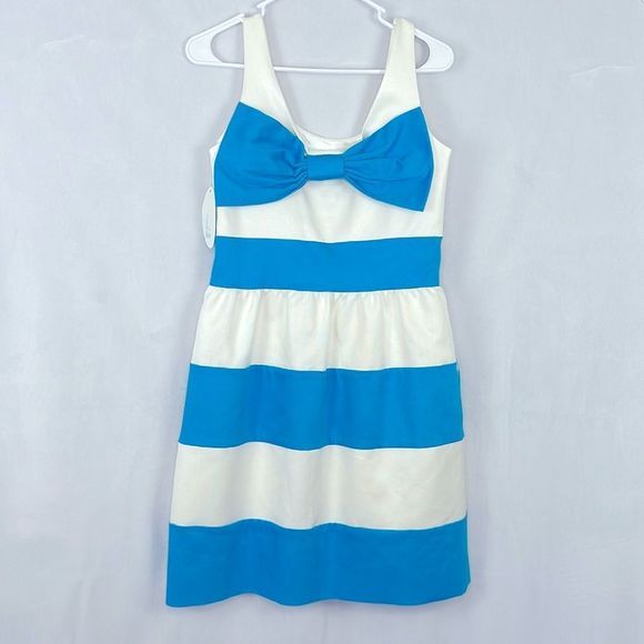 Kirribilla Lucy Dress. Blue and White. Silk Blend. Size 8. New With Tags. - Picture 6 of 11